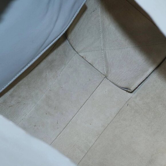 CELINE Horizontal Cabas Tote Bag Leather Light Blue Auth mr333 - Picture 13 of 16